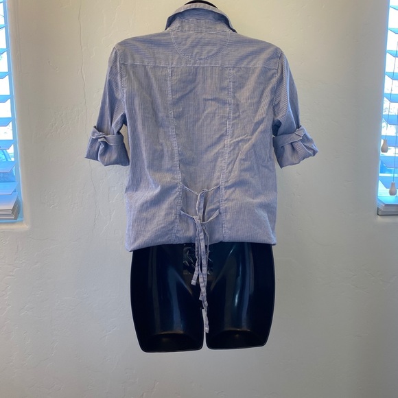 Converse Blue/White Striped Shirt Size XS - Picture 5 of 8